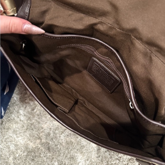 Rare Coach Brown Shoulder Bag F2316 Vintage Coach Bag Soho Signature Patch Work - Picture 6 of 8